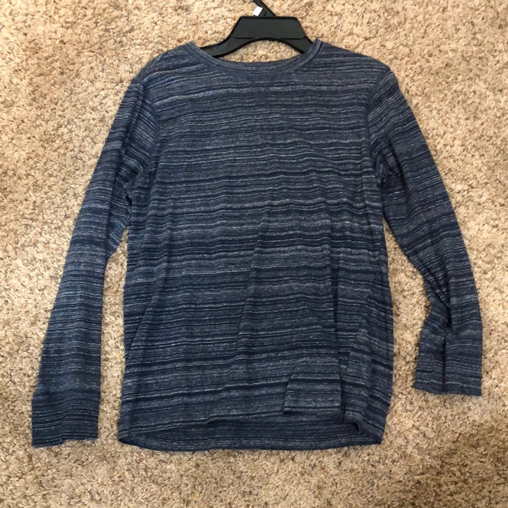 Blue long sleeve tee, size L